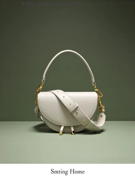 in Love Fall at First Sight Niche Hand Holding Saddle Bag New Cowhide Crossbody Shoulder Bag Women