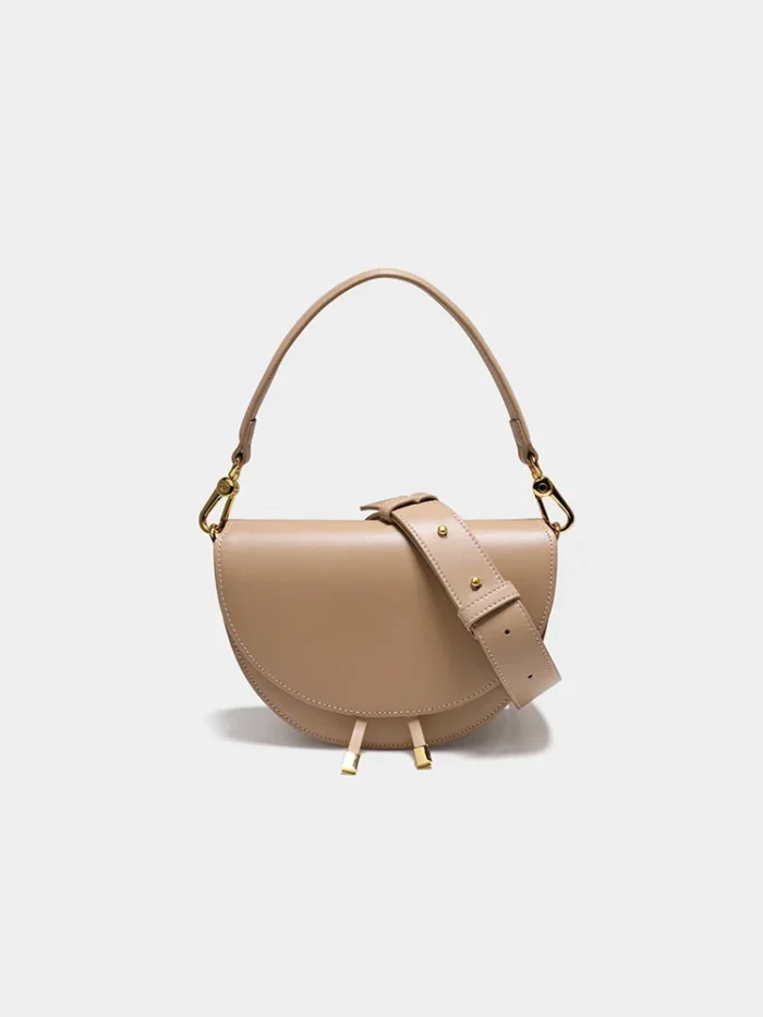 in Love Fall at First Sight Niche Hand Holding Saddle Bag New Cowhide Crossbody Shoulder Bag Women - Image 4