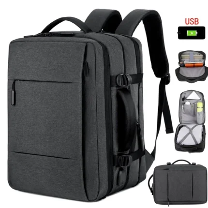 Men Large Capacity Backpack USB Charging Male Laptop Bagpack
