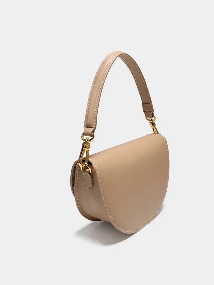 in Love Fall at First Sight Niche Hand Holding Saddle Bag New Cowhide Crossbody Shoulder Bag Women - Image 3