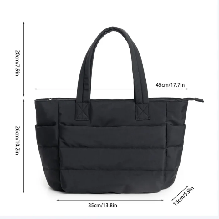 Large Capacity Solid Color Women's Handbag, Lightweight Fluffy Tote Bag, Suitable For Travel, Work, Beach, Gym, Store - Image 5